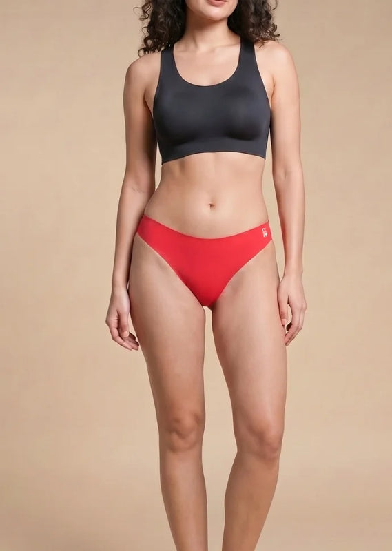 5 Pack - Red Low-waist Seamless Underwear