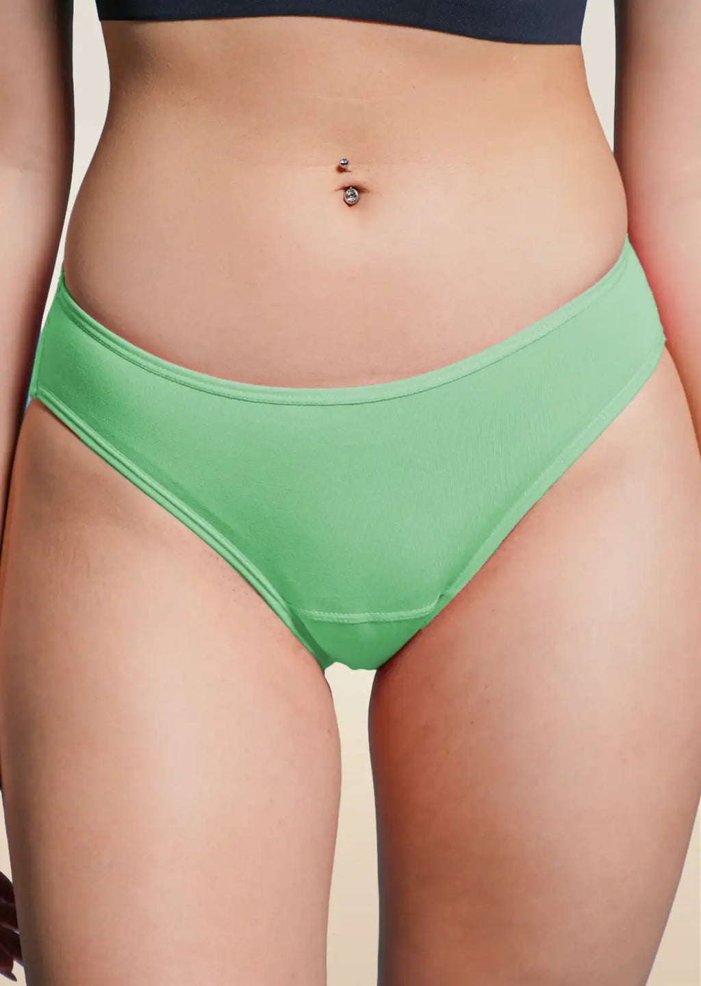 4 Pack - Green Low-waist Bamboo Underwear