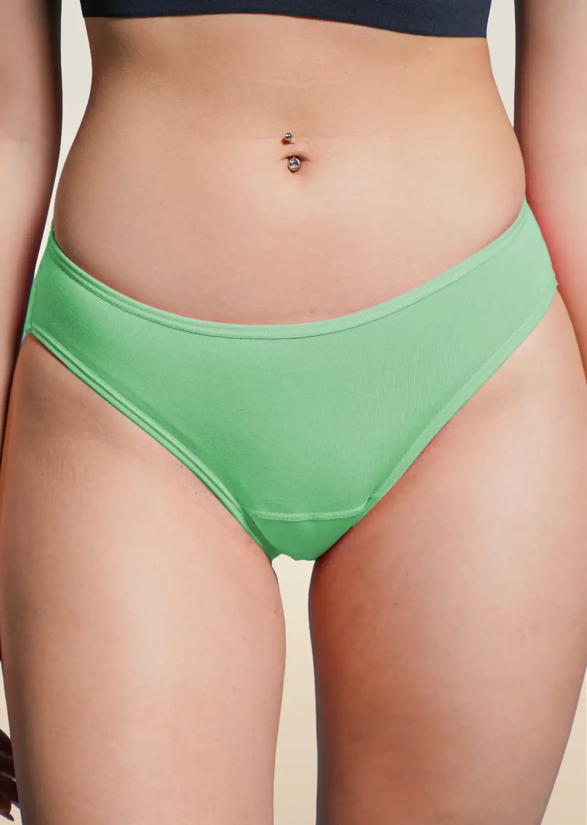 4 Pack - Green Low-waist Bamboo Underwear