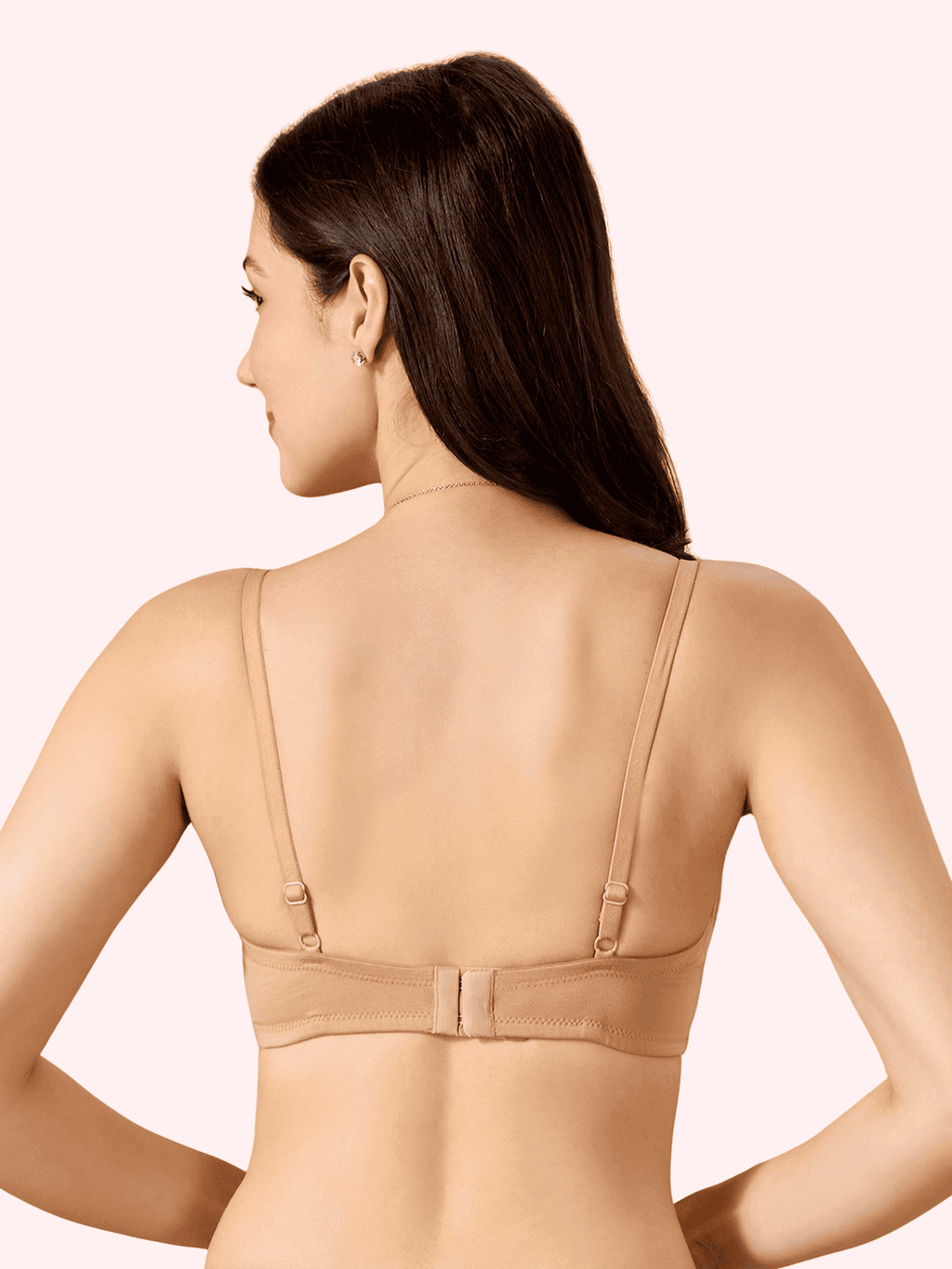 Valentine Cotton Bra – Lightly Padded, Wire-Free, Seamless Full Coverage T-Shirt Bra with Lace Trim
