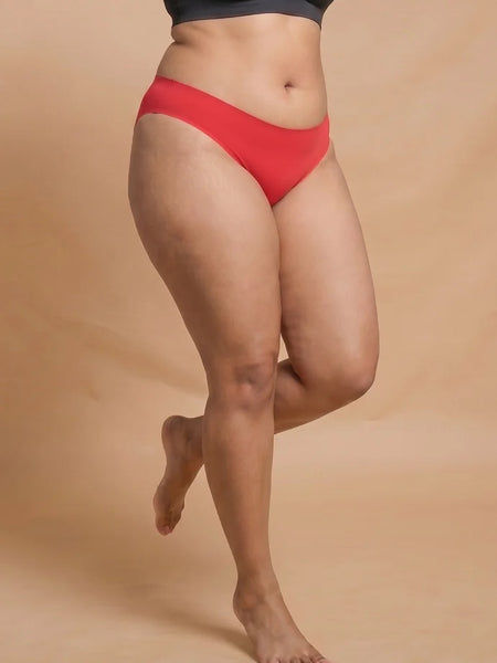 Red Low-waist Seamless Underwear