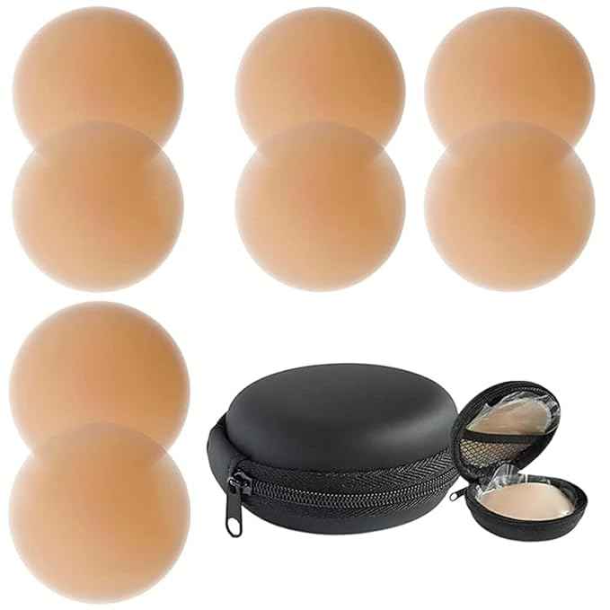 Nippless Reusable Silicone Nipple Covers for Women - 4 Pairs Breast Petals