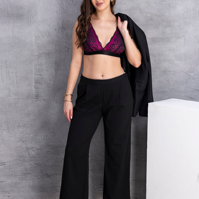 Lace Floral Bralette Non-Padded Non-Wired Bra