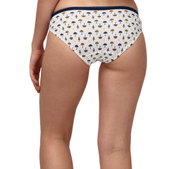 SOIE Woman - Mid Rise Medium Coverage Solid and Printed Cotton Stretch Brief Panty (Pack of 6) - Panty -for Women