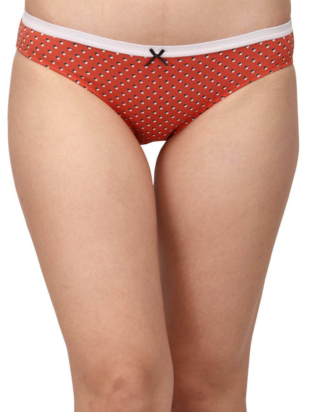 SOIE Woman - Mid Rise Medium Coverage Solid and Printed Cotton Stretch Brief Panty (Pack of 3) - Panty -for Women