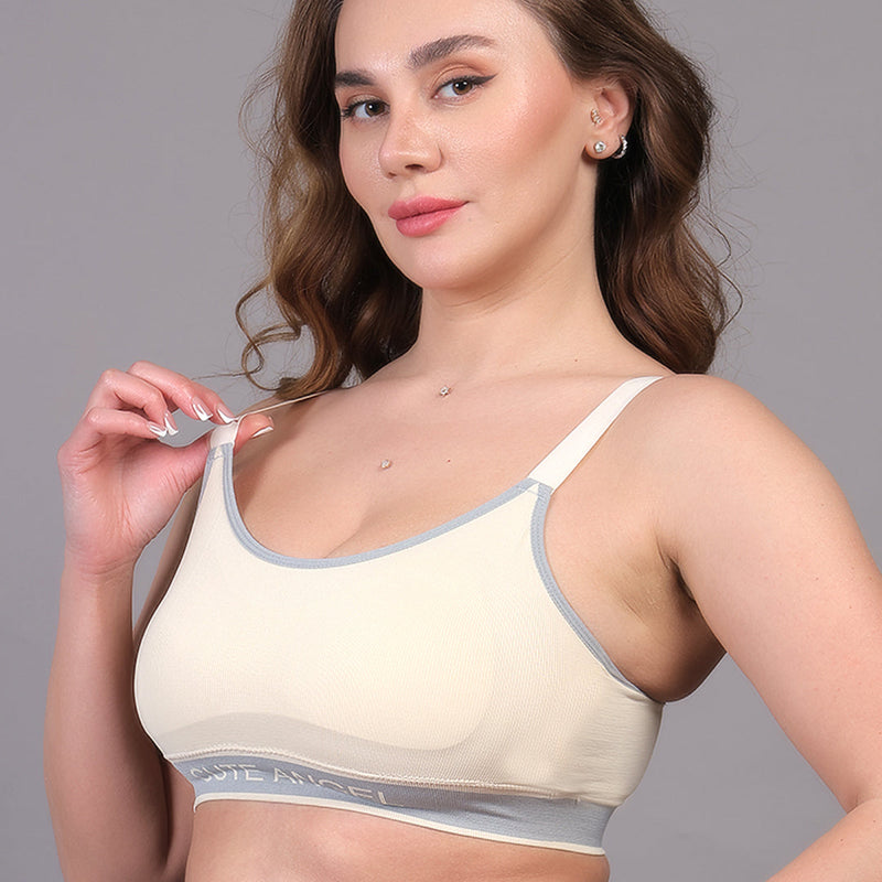 Women Beginners Anti Bacterial Full Coverage Lightly Padded Sports Bra