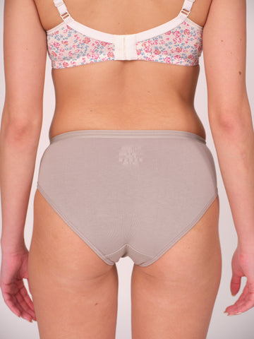 Mid Waist Hipster Panty (Outer Elastic-Plain)