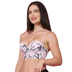 Brachy Women's Pink Underwired Lightly Padded Bralette Multiway Bra