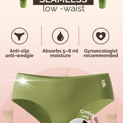 4 Pack - Green Low-waist Seamless Underwear
