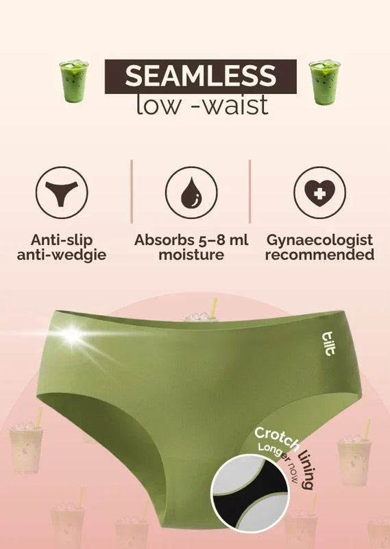 4 Pack - Green Low-waist Seamless Underwear
