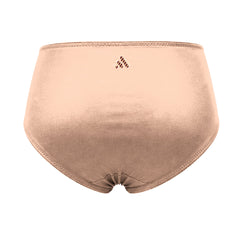 MAROON Find My Skin Tone Nylon Spandex High Rise Briefs Soft Stretchy Full Coverage High Waist Hold Zero Roll Grip Vanishing Waistband Hipster Pack of 2 Panties. Strawberry,Caramel