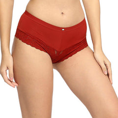 SOIE Woman - Mid Rise Medium Coverage Short Lace Panty - Panty -for Women