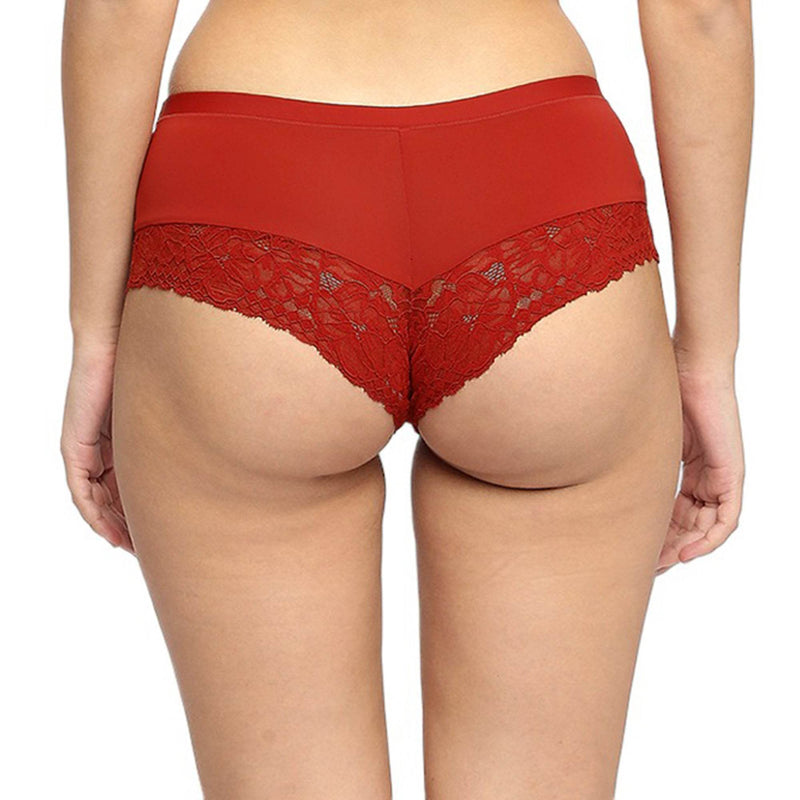 SOIE Woman - Mid Rise Medium Coverage Short Lace Panty - Panty -for Women