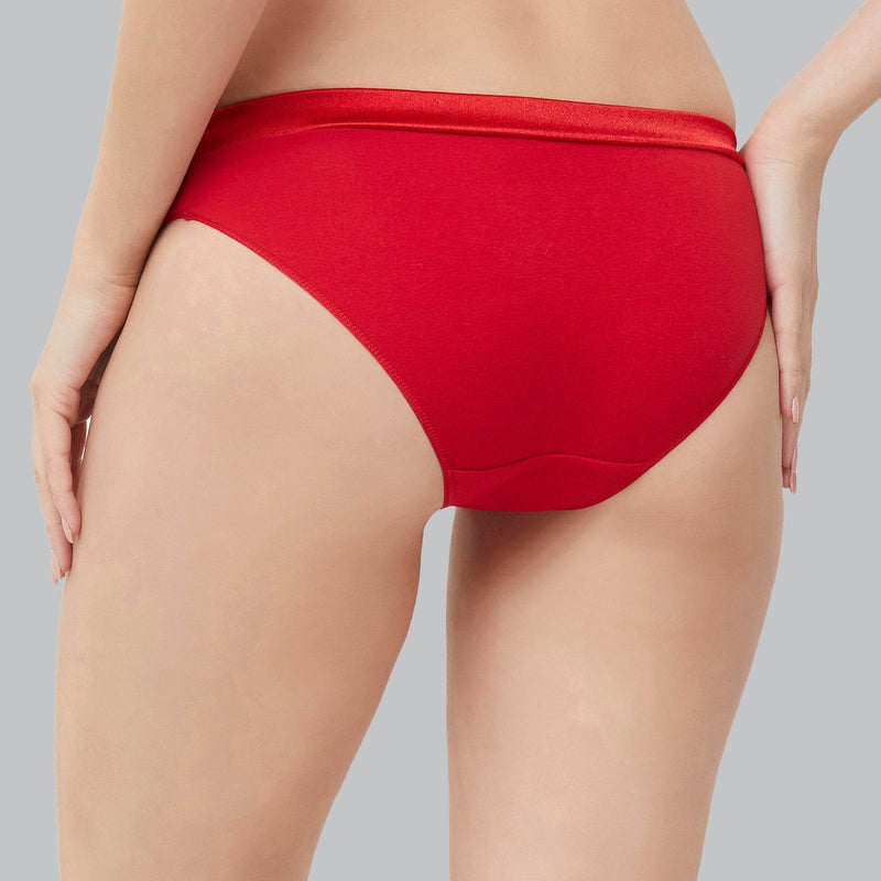 SOIE Woman - Low Rise Cotton Spandex Bikini (Assorted Pack of 3) - Panty -for Women