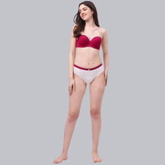 SOIE Woman - Medium Coverage Padded Wired Multiway Strapless Bra with Detachable Straps - Bra -for Women