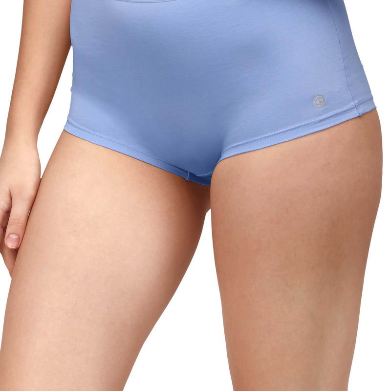 SOIE Woman - High Rise Full Coverage Cotton Spandex Boyshorts (Pack of 2) - Panty -for Women