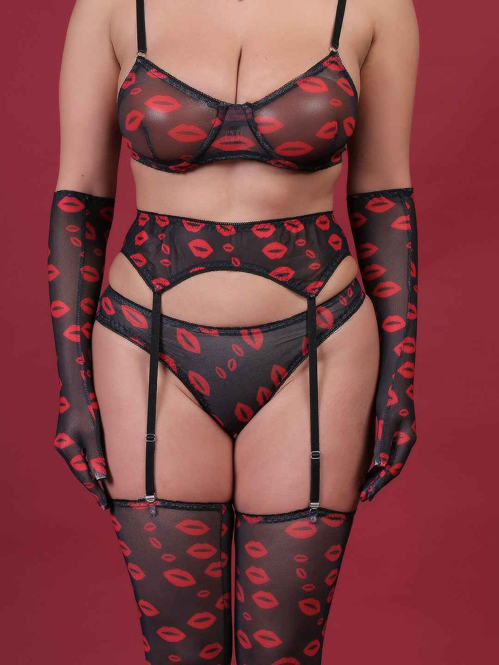 Brachy Women Sexy Net Printed Nightwear Baby Doll