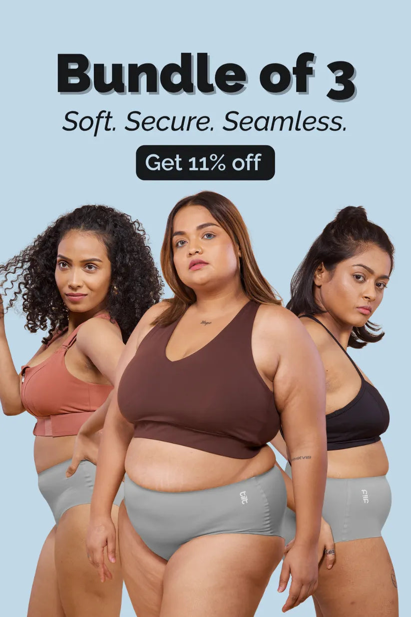 Vapour Pack of 3 - Grey Seamless Undies