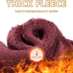 Women Maroon Winter Fur Warm Fleece-Lined Thermal Stretchable Fashion Stockings for Cold Weather. - Brachy