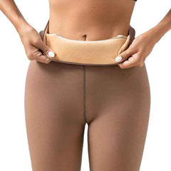 Winter Wear Super Warm Fake Translucent Woolen Fur Double Tone Thermal Jegging Tights