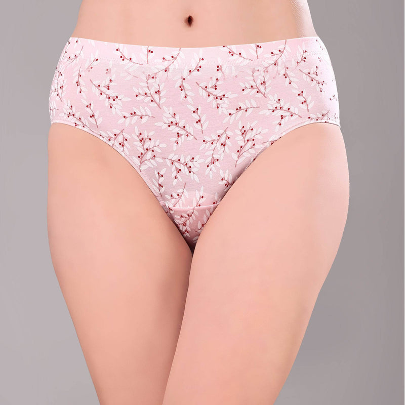 SOIE Woman - High Rise Full Coverage Printed Stretch Cotton Hipster Panty (Pack of 3) - Panty -for Women