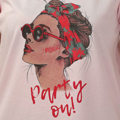 SOIE Woman - Half Sleeve Printed Soft Cotton Modal Lounge T-shirt - -for Women