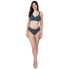 SOIE Woman - High Waist Full Coverage Mesh Panelled Brief - Panty -for Women