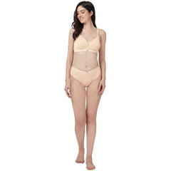 SOIE Woman - High Waist Full Coverage Mesh Panelled Brief - Panty -for Women