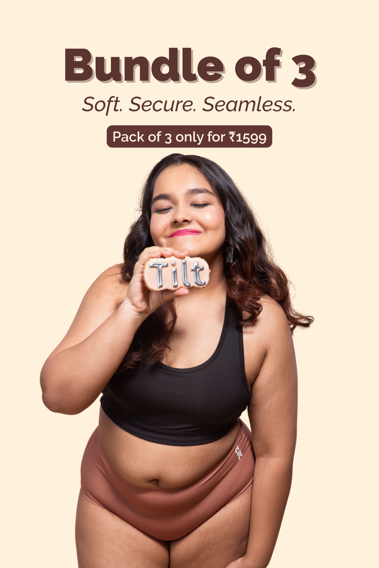 Gulab Rose Gold Bundle of 3 Seamless Panties | Underwear for Sensitive Skin | Tilt Intimates