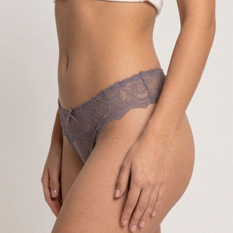 Soft Lace Mid Rise Thongs-Pack of 3