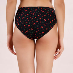 SOIE Woman - High Rise Full Coverage Printed Stretch Cotton Hipster Panty (Pack of 3) - Panty -for Women