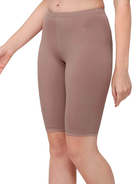 SOIE Woman - Solid Polyamide Spandex Knee Length Cycling Shorts - Cycling Shorts -for Women