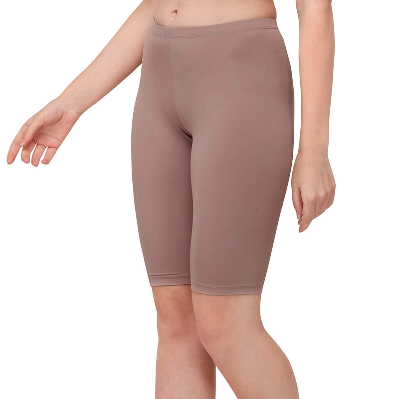 SOIE Woman - Solid Polyamide Spandex Knee Length Cycling Shorts - Cycling Shorts -for Women