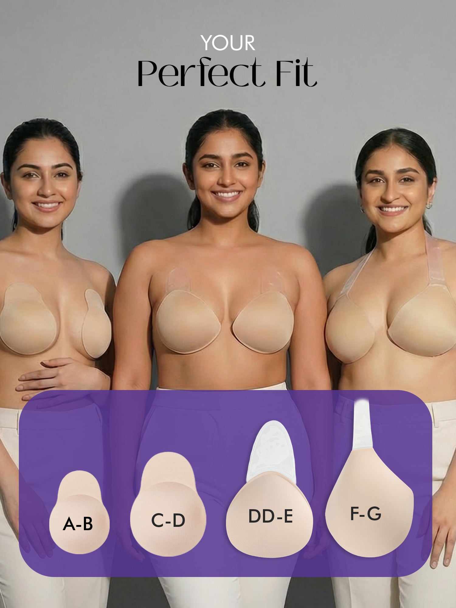 Reusable Breast Lift Cups - black - C-D