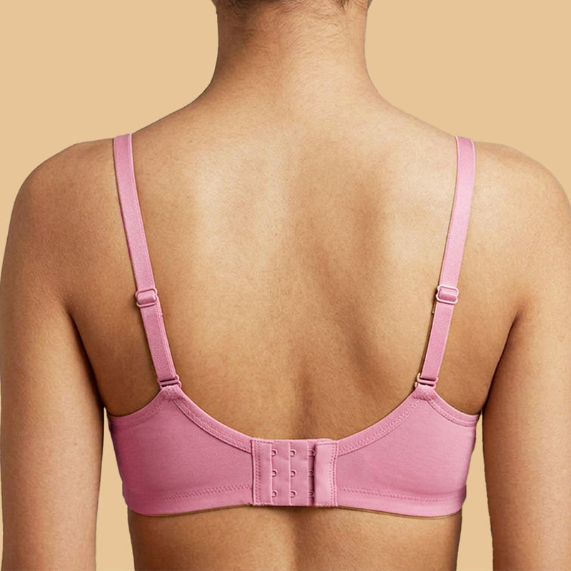 MAROON Find My Skin Tone Seamless Non-Padded T-Shirt Cloud Soft Lift Active Stretch Women Everyday Bra. Strawberry