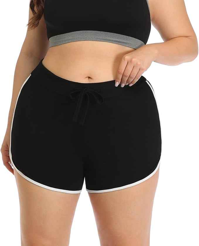 Plus Size for Women Cotton Shorts Dolphin Design Athletic Shorts Women Sports Shorts for Dance, Yoga, Running