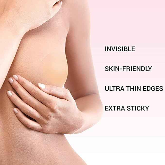 Nippless Reusable Silicone Nipple Covers for Women - 4 Pairs Breast Petals