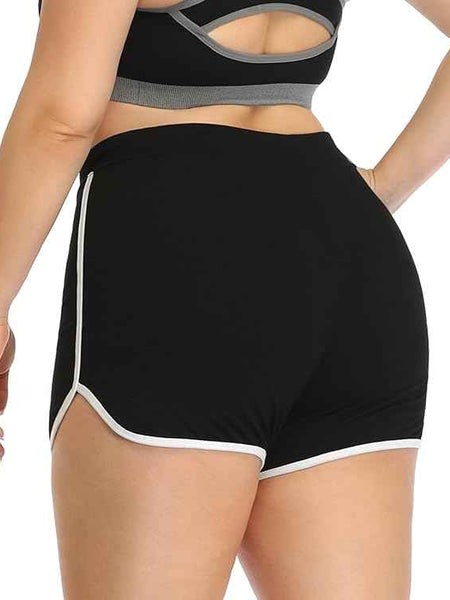 Women Sports Cotton Spandex Mid-Rise Cotton Workout Shorts
