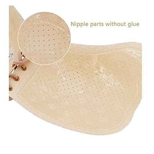 Brachy Nude Sticky Adhesive Silicone Invisible Push Up Backless Strapless Bra