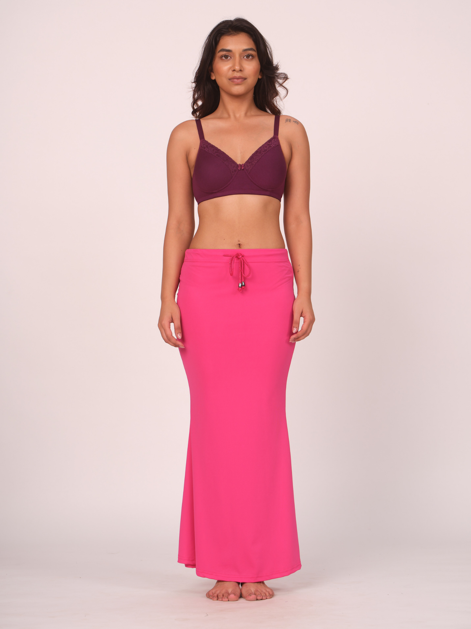 Munns & Mars Polyester Fish-Cut Saree Shapewear