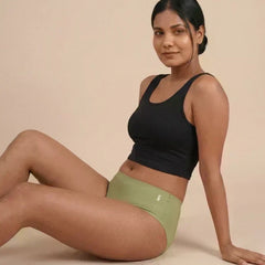 4 Pack - Green Mid-waist Seamless Underwear