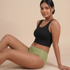5 Pack - Green Mid-waist Seamless Underwear