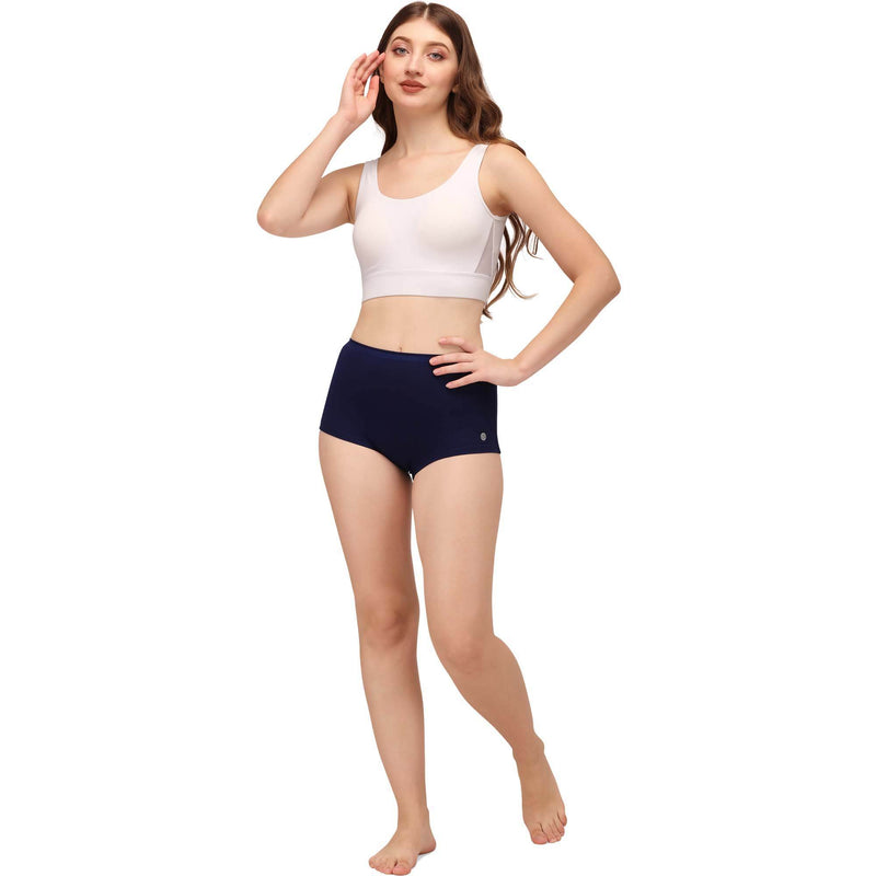 SOIE Woman - High Rise Full Coverage Cotton Spandex Boyshorts (Pack of 2) - Panty -for Women