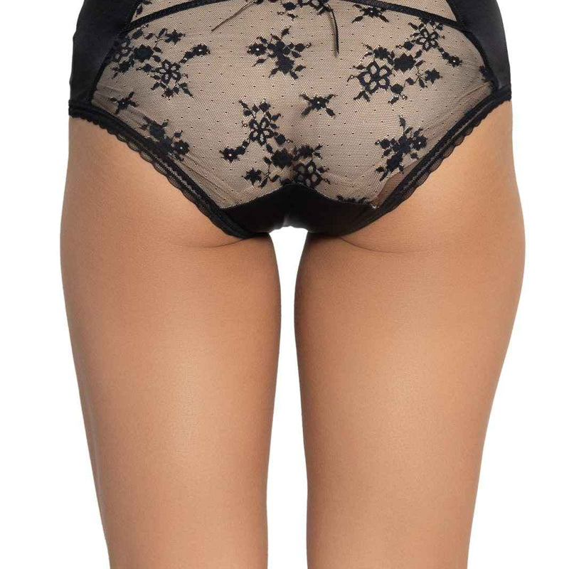 Black Lace Detail Mid-Rise Hipster- Pack of 3