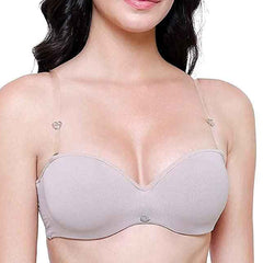 Women's Pack Of 4 Sets Detachable Light Weight Adjustable Replacement Clear Bra Straps