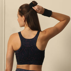 SOIE Woman - Medium Impact Quicky Dry Padded Sports Bra with Racerback and Mesh Detailing - Sports Bra -for Women