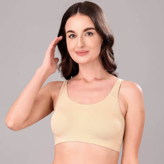 SOIE Woman - Non Wired Non Padded Full Coverage Low Impact Slip on Sports Bra - Lounge Bra -for Women