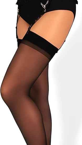 Women's Women's Ultra Thin Transparent Knee Length Stocking Socks (black)