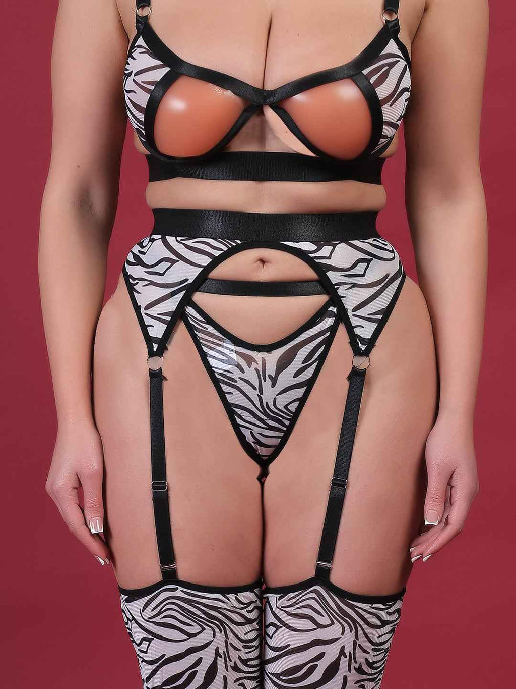 Brachy Women Sexy Net Printed Nightwear Baby Doll