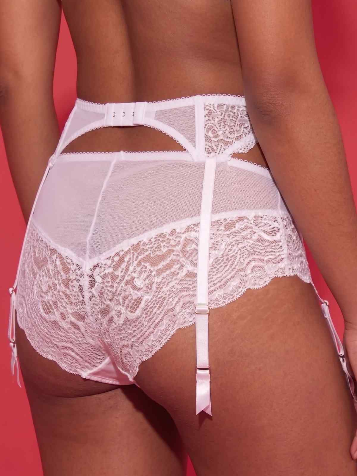 White Lace Garter Belt with Adjustable Straps